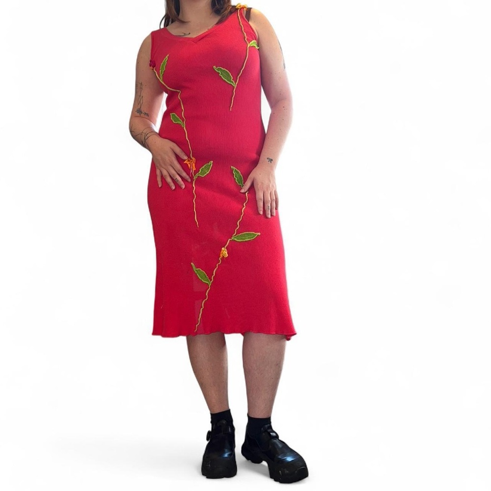 Maureen Keene NYC Floral Embroidery Dress